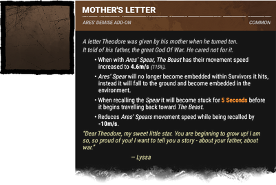 Mother's Letter